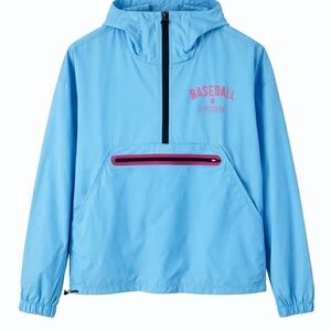 B101 Apparel Baseball Lifestyle Half Zip Windbreaker Hoodie Mens Small